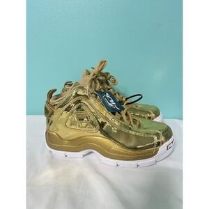 Fila Grant Hill 2 Metallic Size 5.5 Mens Gold Athletic Basketball Shoes S-171